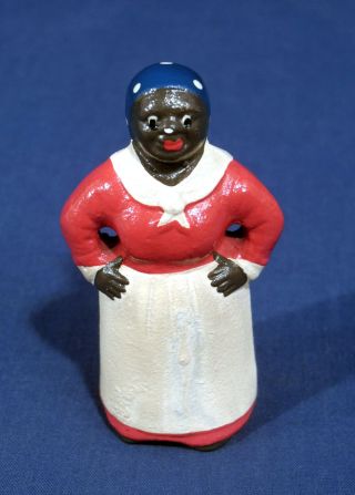 Antique 2 - 1/2 " Paperweight Black Americana Aunt Jemima Figurine 1930s Not Metal