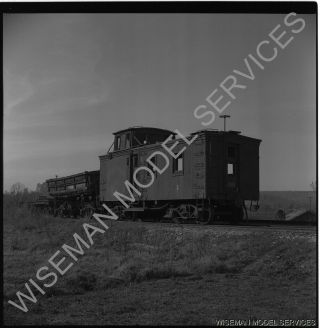 David W.  Braun Negative I - 11 - 6 Sierra Railroad Caboose 1 And Dump Gon
