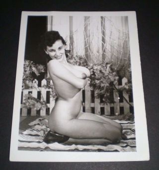 Donna " Busty " Brown - Vintage 4x5 Photo - Original/pinup/girl/nude/1950/model