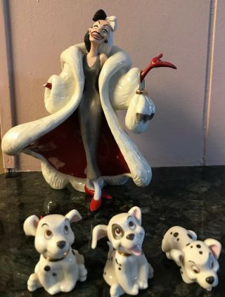 Lenox Walt Disney Cruella De Vil Figurine 101 Dalmatians