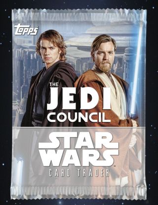 Star Wars Card Trader: Rare Tier A Pack Art - Anakin Obi Wan Jedi Council 51cc