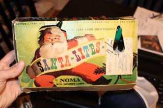 Vintage Noma Christmas Tree Santa Lites Lights Holiday Decoration