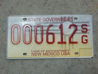 Mexico State Government License Plate