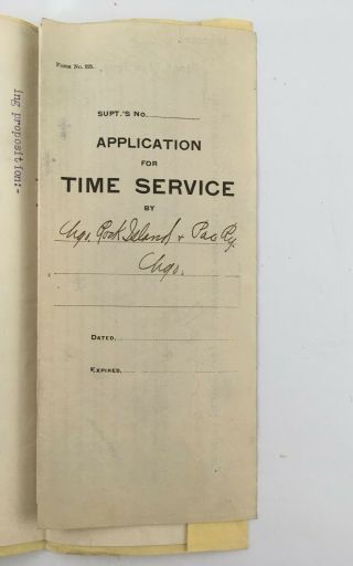 1897 Chicago Rock Island Pacific Railroad Western Union Telegraph Clock Contract 5
