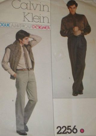 Vintage 1980s Vogue 2256 Men 