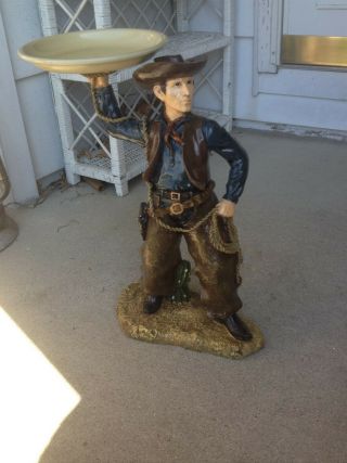 Vintage Sonoma Cowboy Figurine " Happy Trails " Western Theme Large 14 " H
