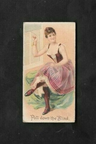 W.  Duke 1889 (songs) Type Card  Pull Down The Blind - Popular Songs