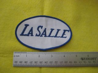 Vintage Blue La Salle Script Antique Automobile Service Uniform Patch