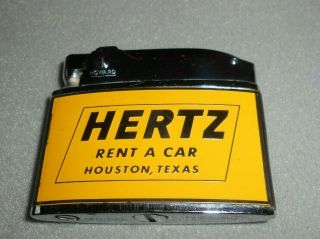 Vintage Hertz A Car Advertising Houston,  Texas Howard Cigarette Lighter