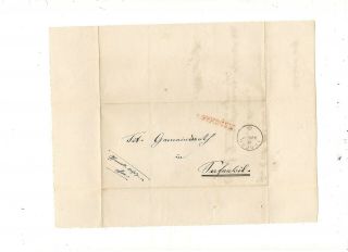 1857 Stampless Folded Letter,  Arburg,  Switzerland