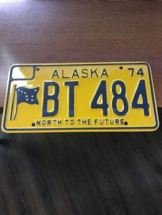 1974 Alaska License Plate/tag