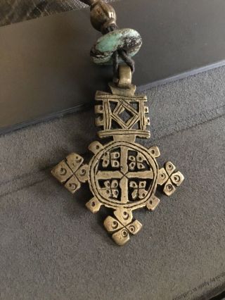 Antique Very Old Ethiopian Coptic Silver Cross