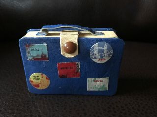 Vintage Miniature Suitcase Luggage Sewing Travel Kit