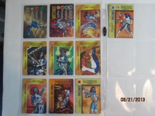 Marvel Overpower Mystique Set Of 2 Hero Cards (op,  Iq),  8 Specials