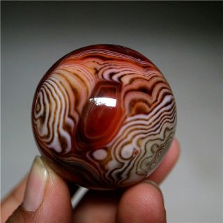 42mm Madagascar Crazy Lace Banded Agate Energy Sphere Ball