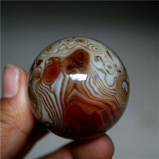 42MM Madagascar Crazy Lace Banded Agate Energy Sphere Ball 2