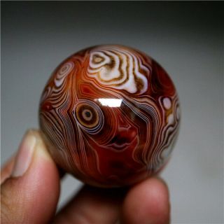 42MM Madagascar Crazy Lace Banded Agate Energy Sphere Ball 4