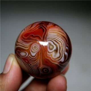 42MM Madagascar Crazy Lace Banded Agate Energy Sphere Ball 5