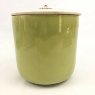 Vintage Bauer Pottery Cookie Jar Canister with Carousel Lid 2