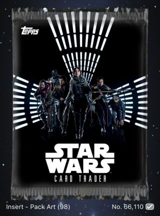 Star Wars Card Trader: RARE TIER A Pack Art - Rogue One Jyn Erso - 98cc 2