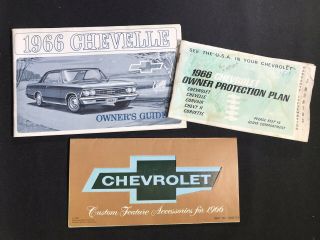 Vtg 1966 Chevrolet Chevy Chevelle Owner 