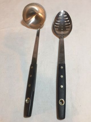Maid Of Honor Soup Ladle,  Slotted Spoon Stainless Steel Sears - Vintage 1960s