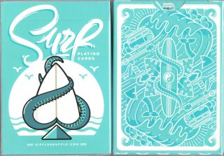 Surf Playing Cards - Uspcc - Limited Edition Of 2,  500 - Marked Deck