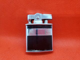 Vintage Ronson Princess Cigarette Lighter Black Enamel Art Deco Silver