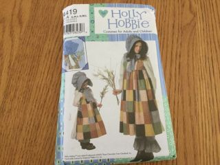 Holly Hobbie Costume Pattern,  Simplicity 4419,  Child & Adult Sizes,