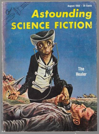 Astounding Science Fiction August 1956 Kelly Freas Cover