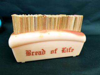 Vintage 1950 BREAD OF LIFE Bible Verses Scripture Cards Cross Publishing Cards 3