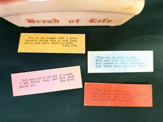 Vintage 1950 BREAD OF LIFE Bible Verses Scripture Cards Cross Publishing Cards 5