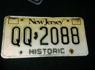 Antique Jersey " Historic " License Plate