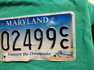 Vintage License Plate Tag Maryland Treasure Chesapeake MD Rustic Combine $4 Ship 4