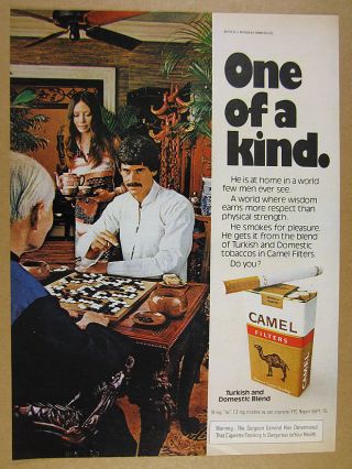 1976 Go Game Board Stones Player Photo Camel Cigarettes Vintage Print Ad