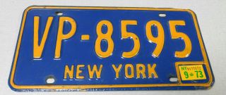 1973 York Passenger Car License Plate