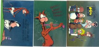 Bloom County Chromium 1995 Krome Productions Complete Promo Card Set 1 To 3 Of 3