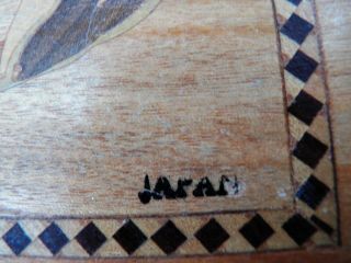 Vintage Pair 2 Japanese Yosegi PUZZLE BOXES 6 - Step 3 - Step Wood Inlay P.  D.  G co. 8