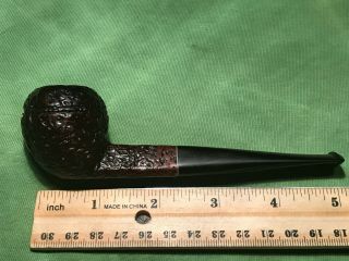 Early Craggy Kaywoodie Shellcraft 5682 Meer Lined Triangle Shank Bulldog Pipe