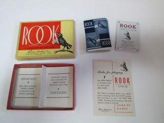 Vintage Rook Cards 1951 W/ Box And Instruction Pamphlet Parker Bros