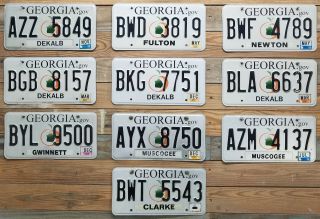 Georgia Peach License Plate Auto Tag - Embossed Azz 5849