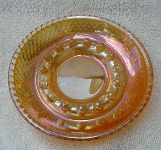 Vintage Marigold Iridescent Carnival Glass Ashtray