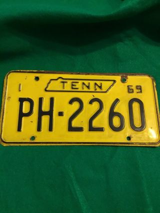 1969 Tennessee Truck License Plate