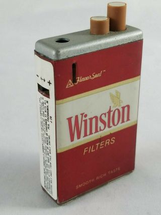 Vintage Winston Filters Cigarette Pack Promo Lighter - - Full