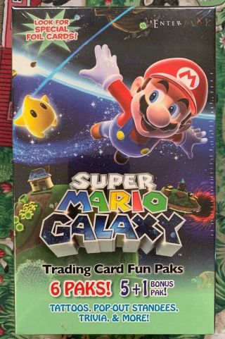 Mario Galaxy Trading Card Fun Paks Box