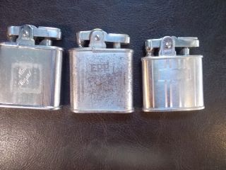 3 Chrome Vintage Ronson Lighters