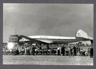 Boac Lockheed Constellation G - Ahej Vintage Airline Photo B.  O.  A.  C.  London Airport
