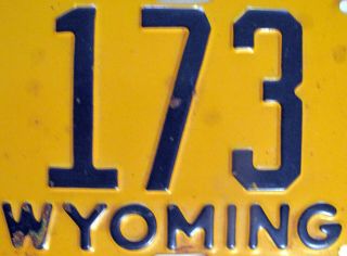 RARE Vintage 1939 Wyoming License Plate 7 Days Only 4
