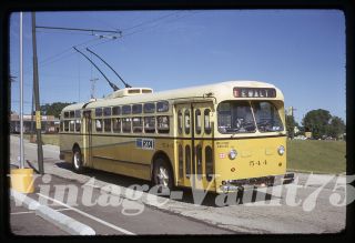 Slide Trolley Bus 544 Rta Dayton Ohio Kodachrome 1974