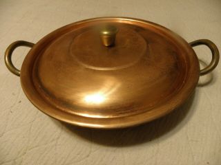 Vintage Copper Au Gratin Pan With Lid